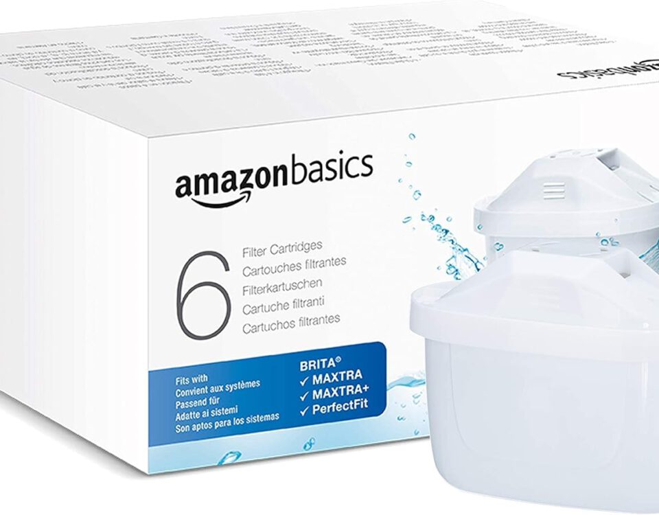 Pack de 6 cartuchos filtrantes de agua Amazon Basics compatibles con jarras BRITA