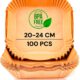 Pack de 100 papeles para freidora de aire edihome de 20-24 cm, cuadrados, sin BPA