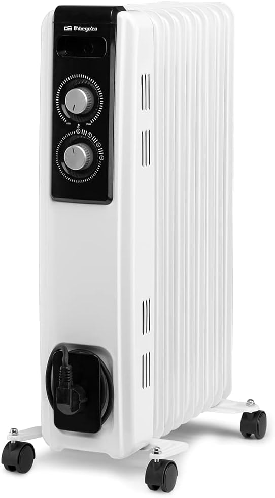 Radiador de aceite Orbegozo RF 2000 de 2000 W y 9 elementos en color blanco