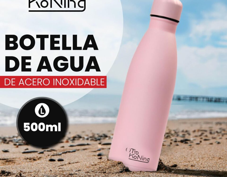 Botella térmica OTTO KONING de acero inoxidable de 500 ml, doble pared al vacío y sin BPA