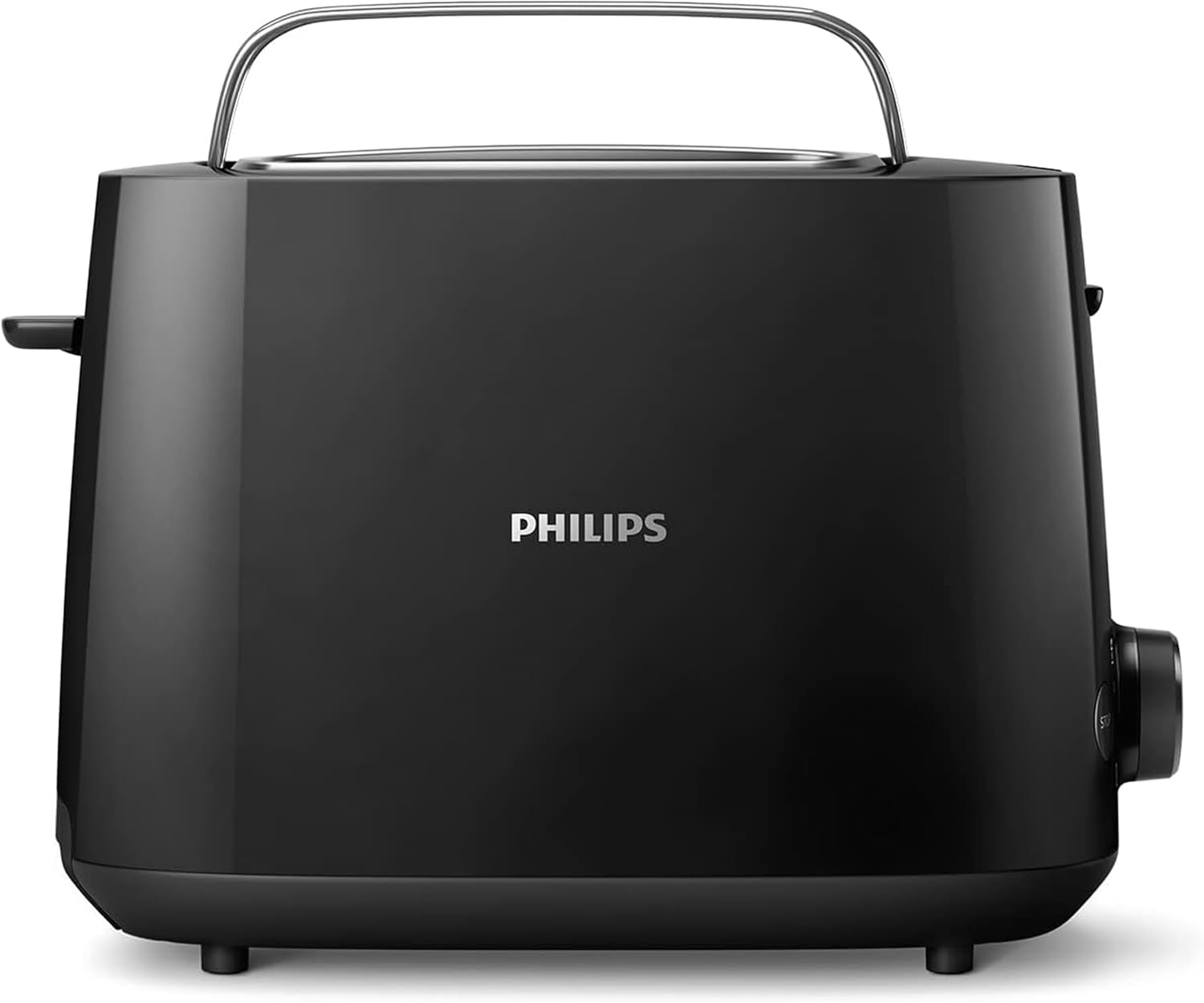 Tostadora Philips Daily Collection HD2581/90 negra de 2 ranuras con calientabollos