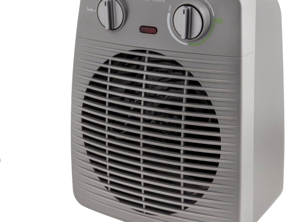Calefactor Rowenta Compact Power SO2212 de 2000 W en color gris visto de frente