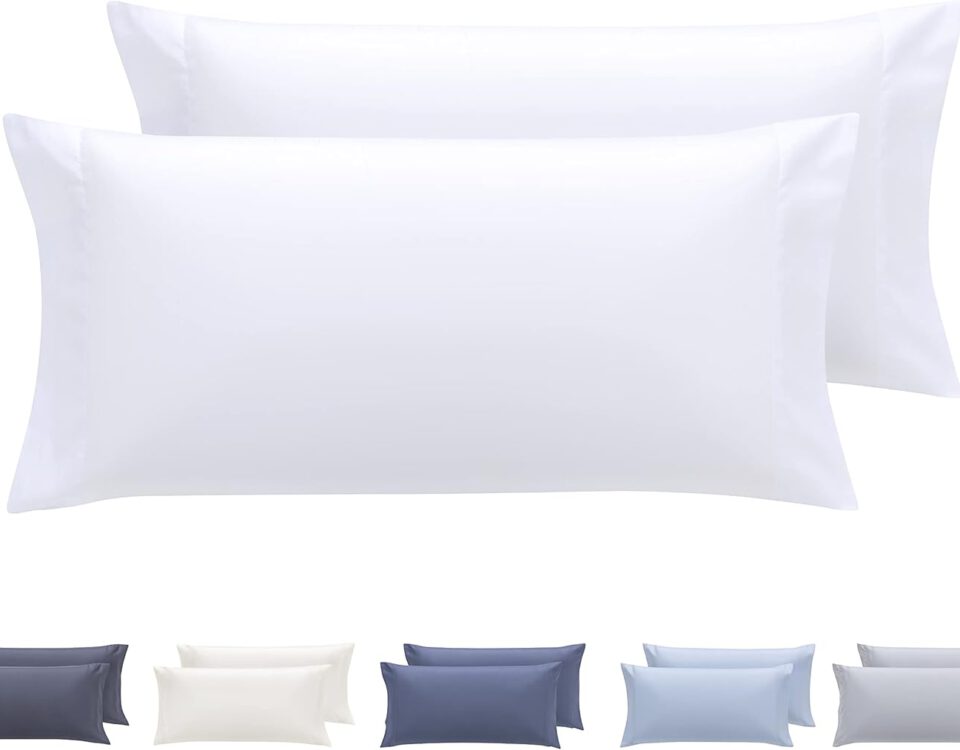 Juego de 2 fundas de almohada Todocama de microfibra en color blanco