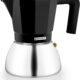 Cafetera italiana Monix Induction Inox de 6 tazas en color negro con base de acero inoxidable