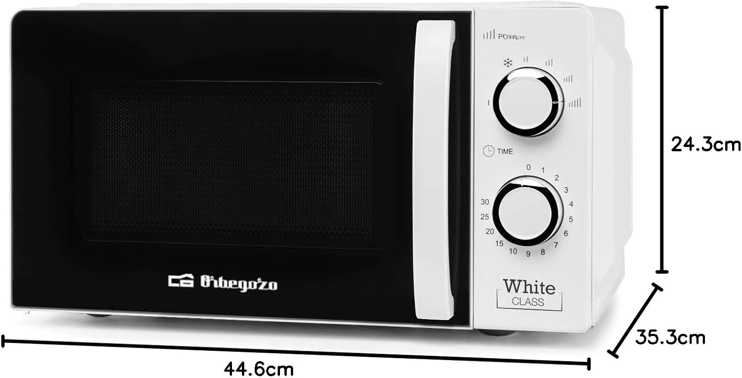 Interior esmaltado del microondas Orbegozo MI 2115 de 20 litros