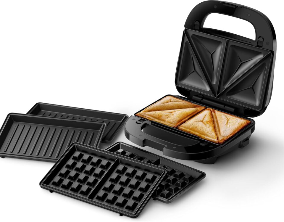 Sandwichera Philips Serie 5000 3 en 1 HD2350/80 con placas para sándwich, grill y gofres
