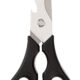 Tijeras de cocina multifunción Amazon Basics de 20 cm con mango negro antideslizante