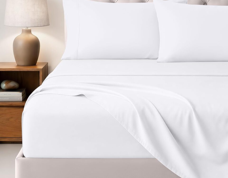 Juego de sábanas Utopia Bedding 4 piezas 150x200 blanco